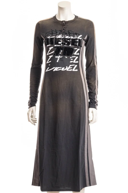 DIESEL Kleid D-UNCUT-STRIPE DRESS