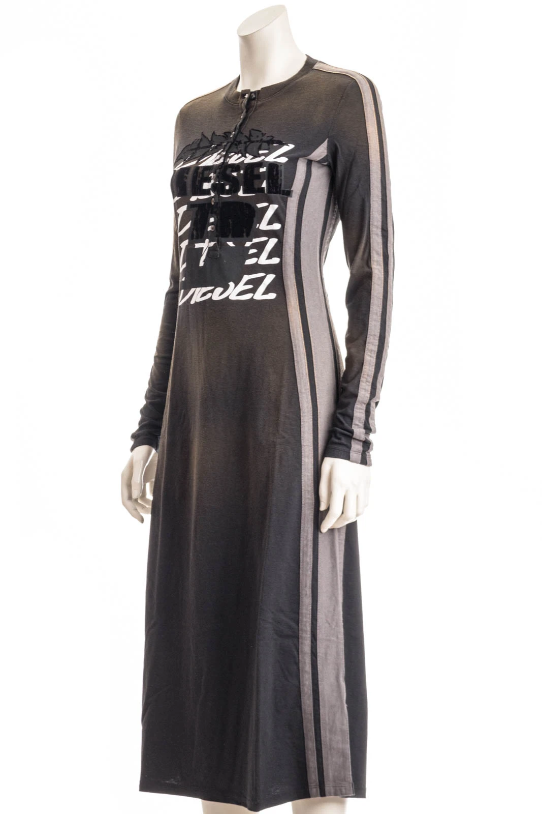 Kleid D-UNCUT-STRIPE DRESS – Bild 2